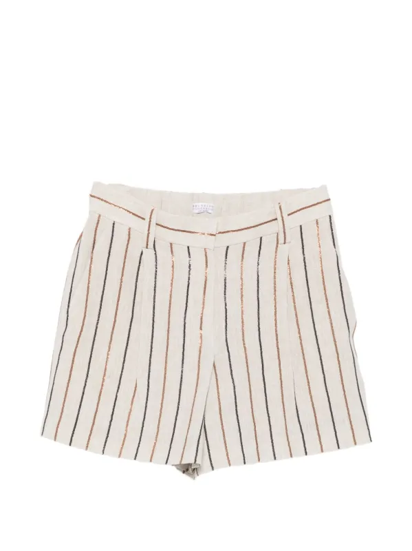 Striped Linen Shorts sold by Wanan Luxury