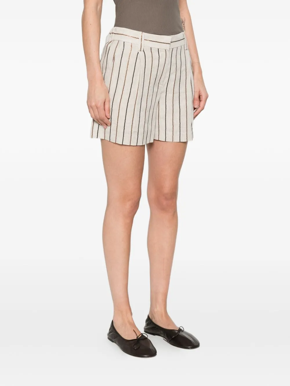 Striped Linen Shorts sold by Wanan Luxury product image thumbnail 5
