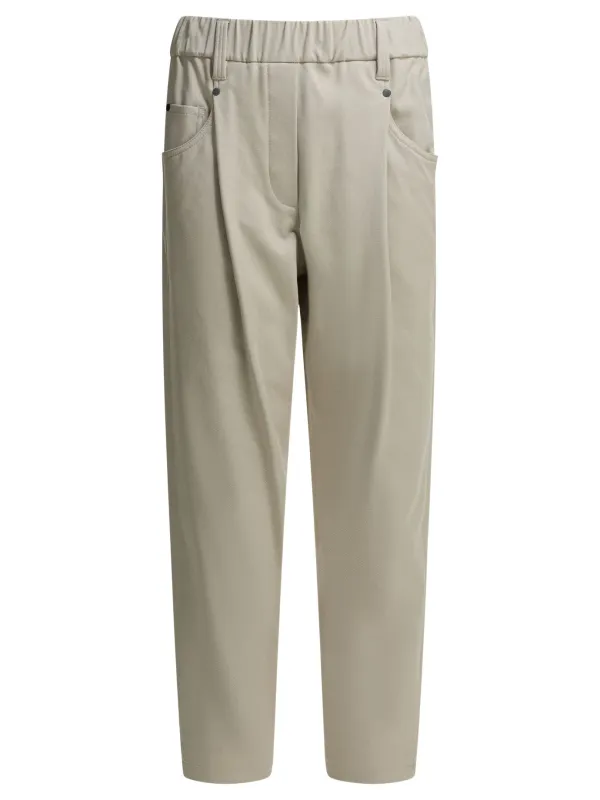 Casual Pants Trousers Grey made by Brunello Cucinelli