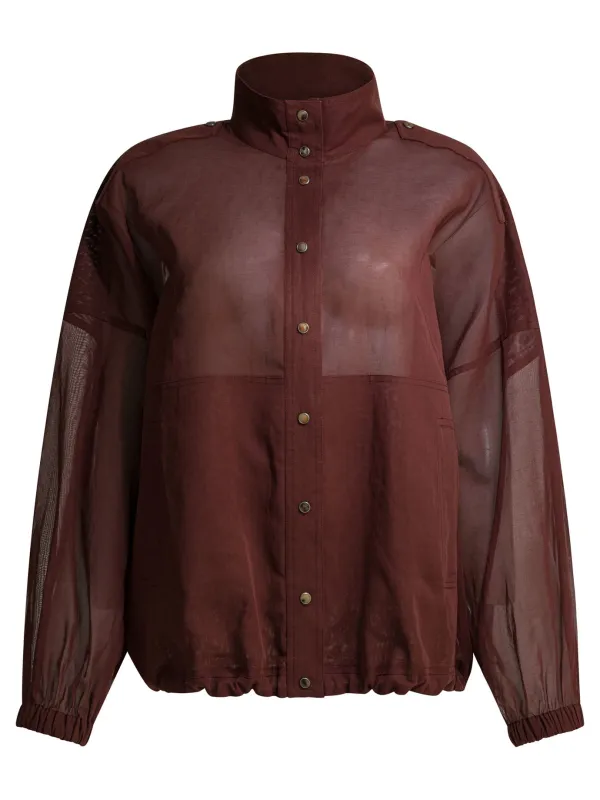 Overshirt Jacket Jackets And Coats Bordeaux made by Brunello Cucinelli
