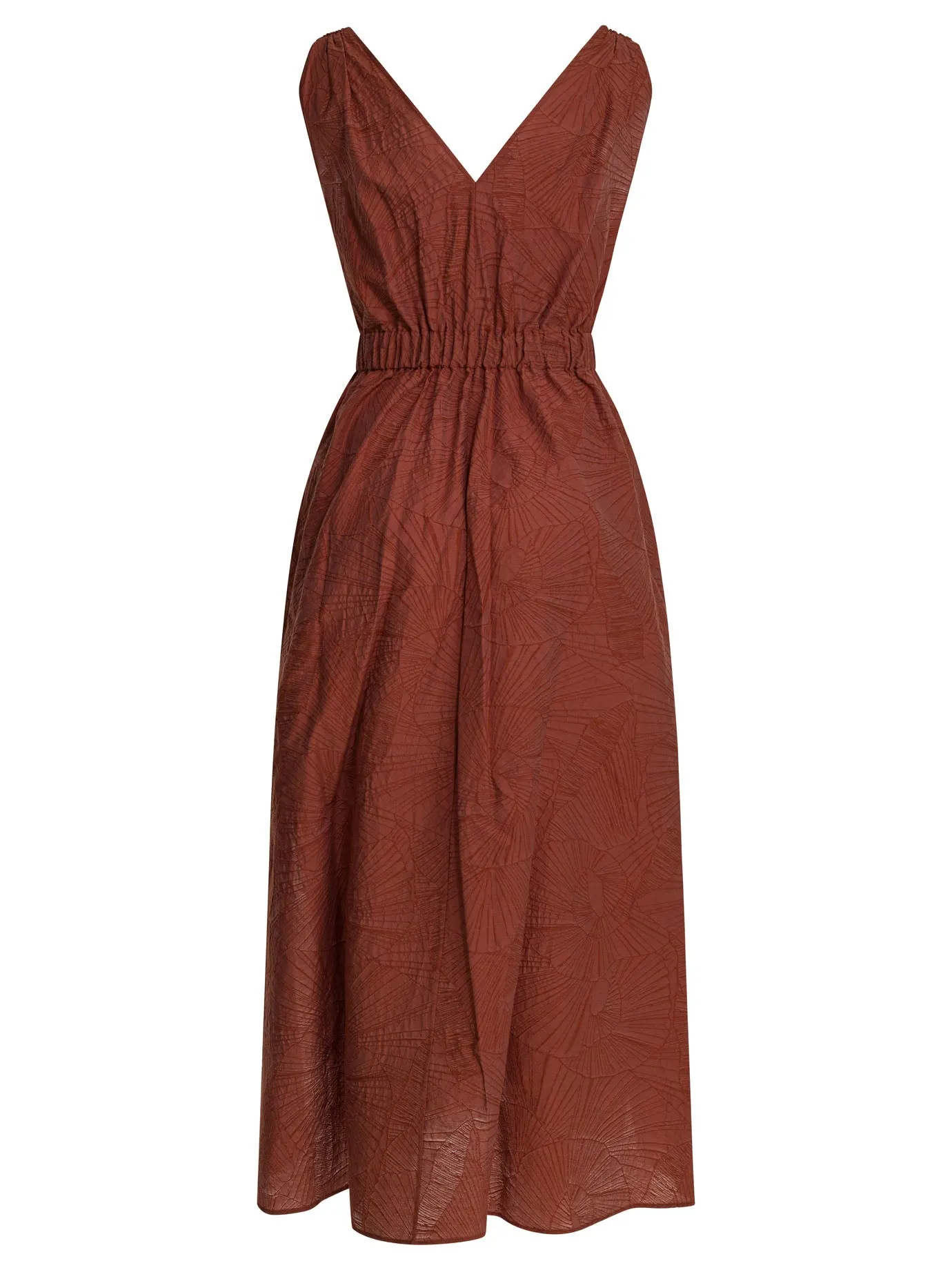 Long Trapeze Dress Dresses Orange sold by Wanan Luxury product image thumbnail 2