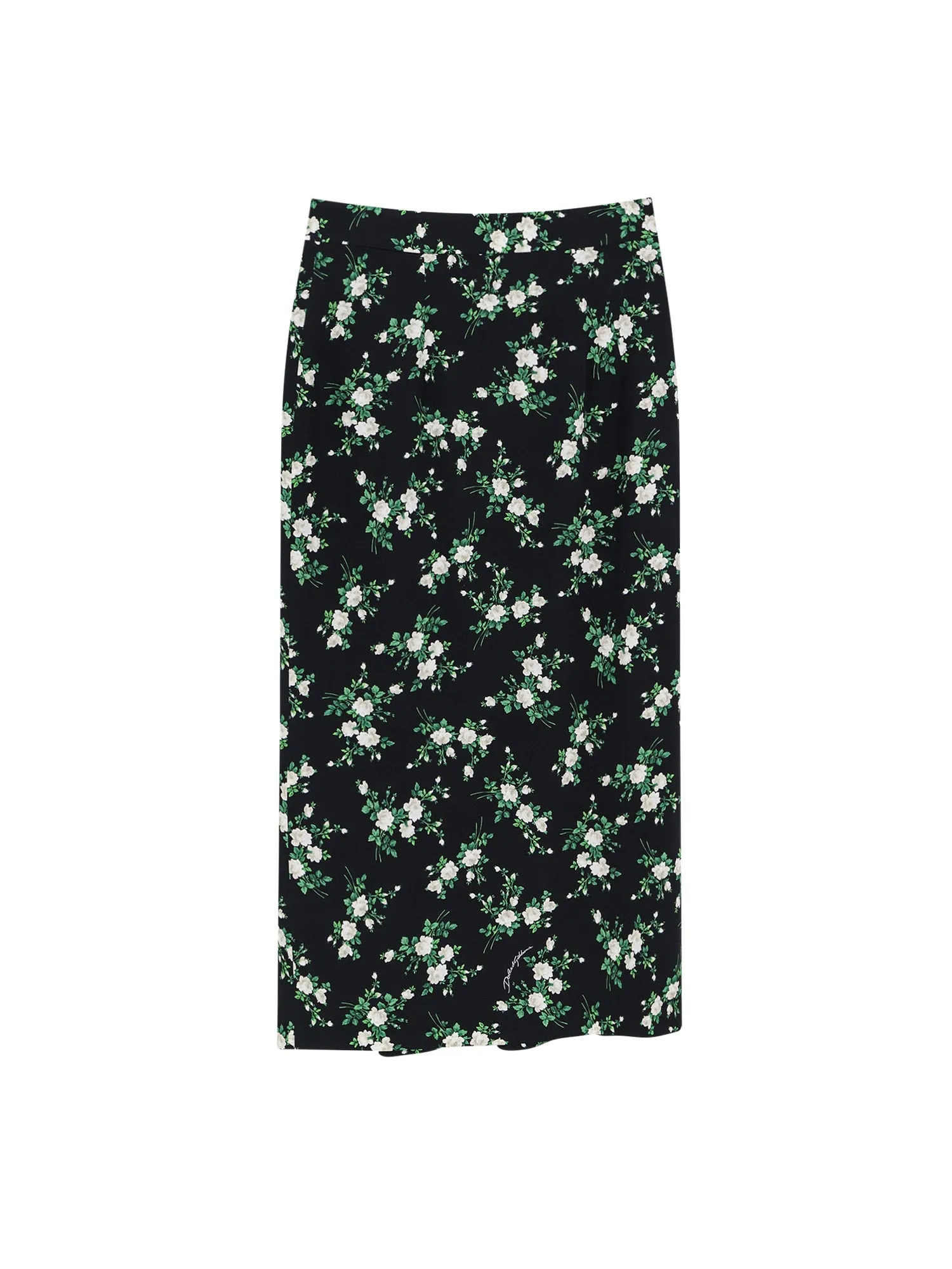 Silk Skirt With Floral Print sold by Wanan Luxury