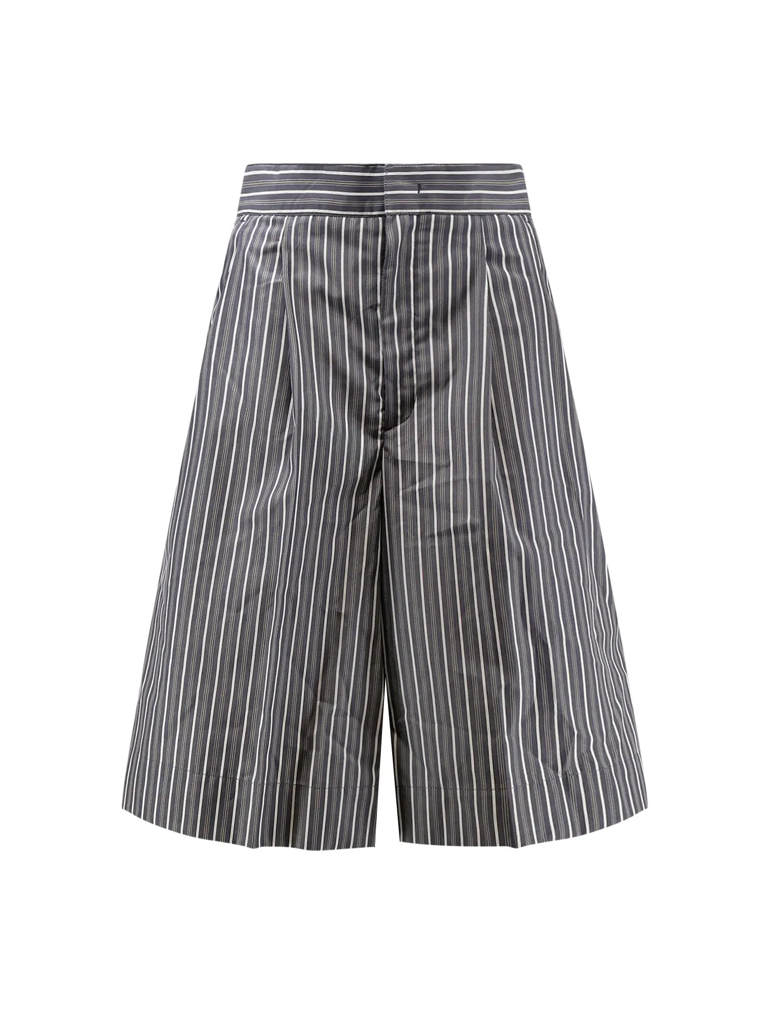 Henna Striped Cotton Bermuda Shorts sold by Wanan Luxury
