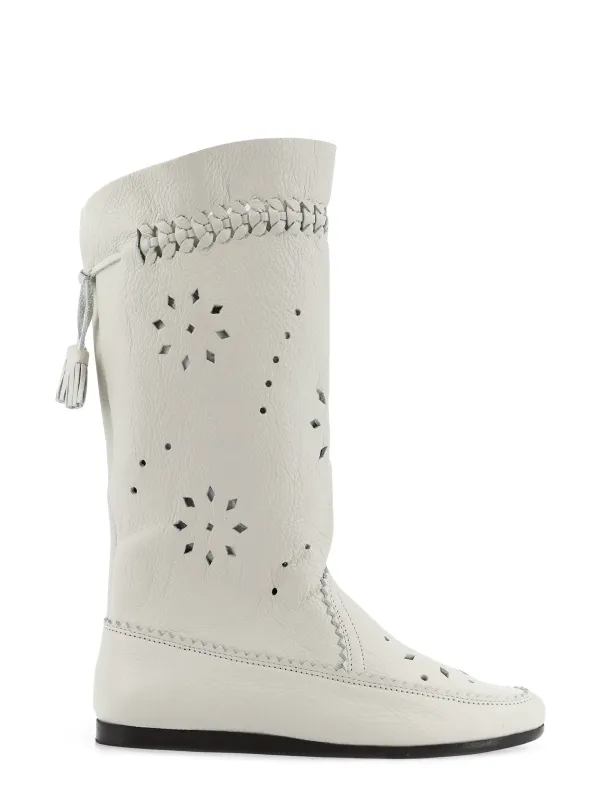 Welky Leather Boots With Cut-Out Details made by Isabel Marant
