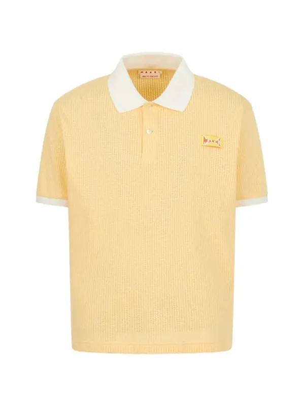 Jacquard Polo Shirt With Logo made by Marni