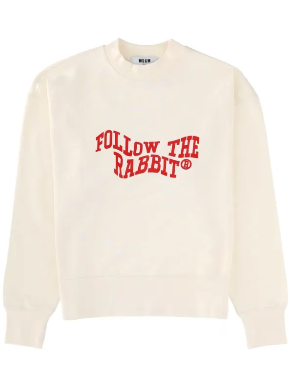 "Follow The Rabbit" Sweatshirt made by MSGM