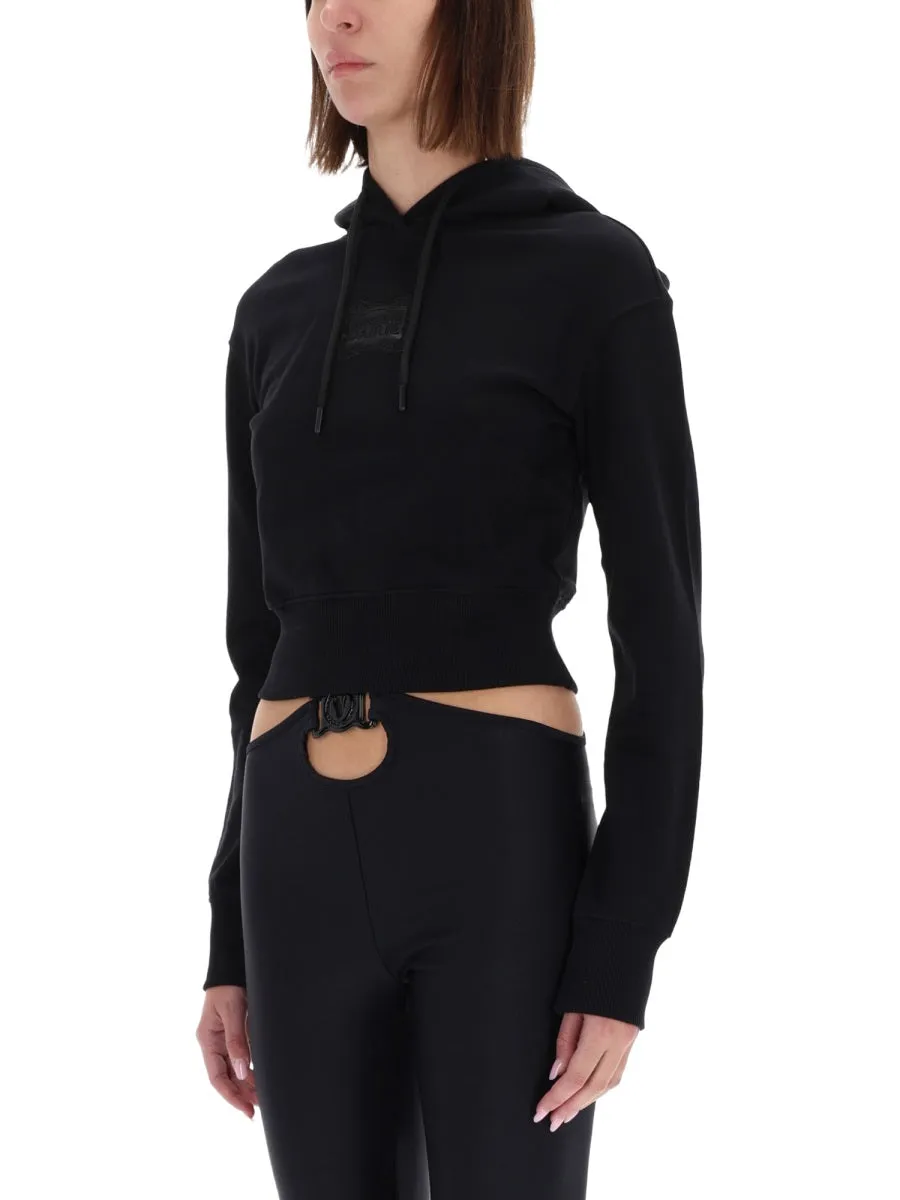 Cropped Sweatshirt With "Baroque" Logo Patch sold by Wanan Luxury product image thumbnail 4