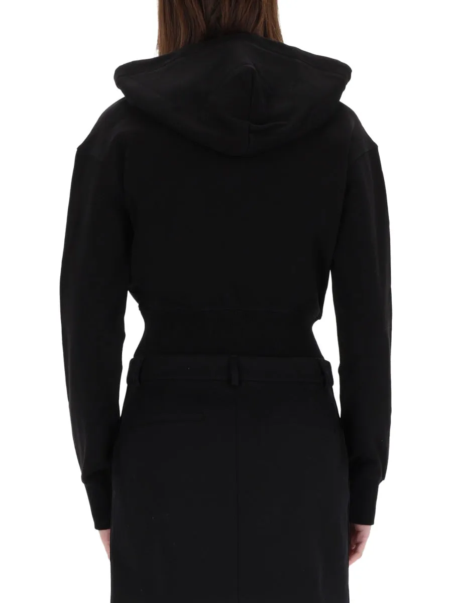 Cropped Sweatshirt With Logo sold by Wanan Luxury product image thumbnail 3