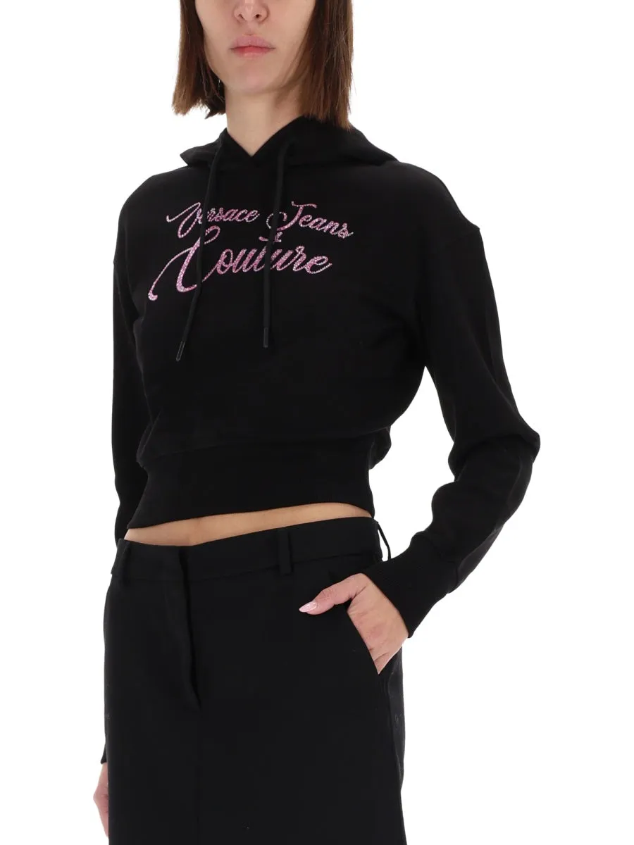Cropped Sweatshirt With Logo sold by Wanan Luxury product image thumbnail 4