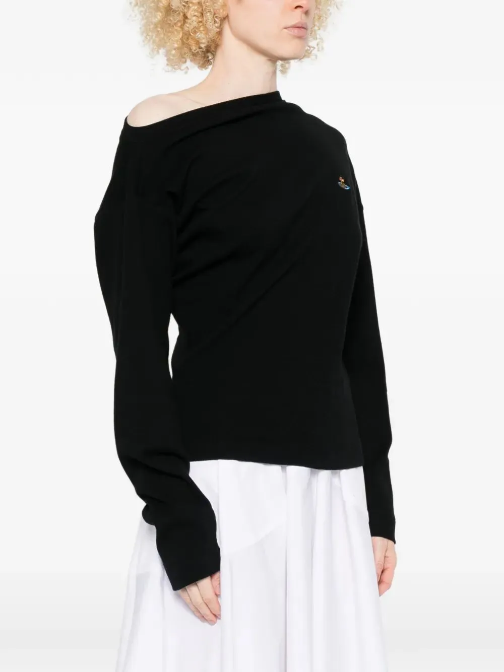 Ls Hebo Asymmetric Neck Top sold by Wanan Luxury product image thumbnail 2