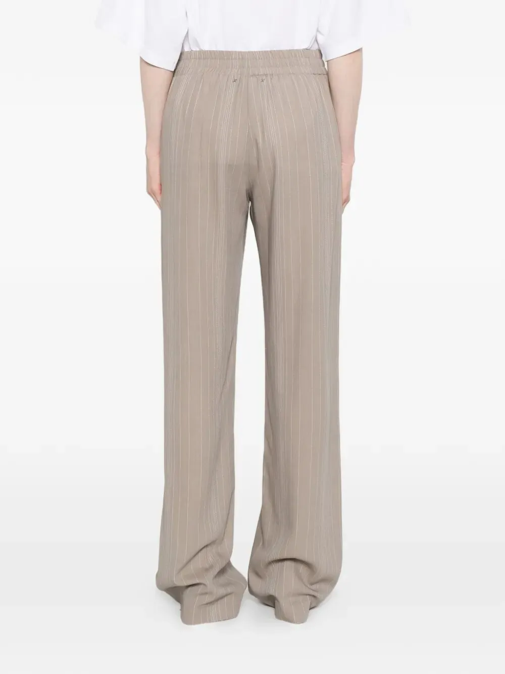 Pinstripe Motif And Elasticated Waist Wool Blend Pants sold by Wanan Luxury product image thumbnail 4