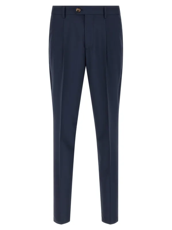 Wool Canvas Pants Blue sold by Wanan Luxury