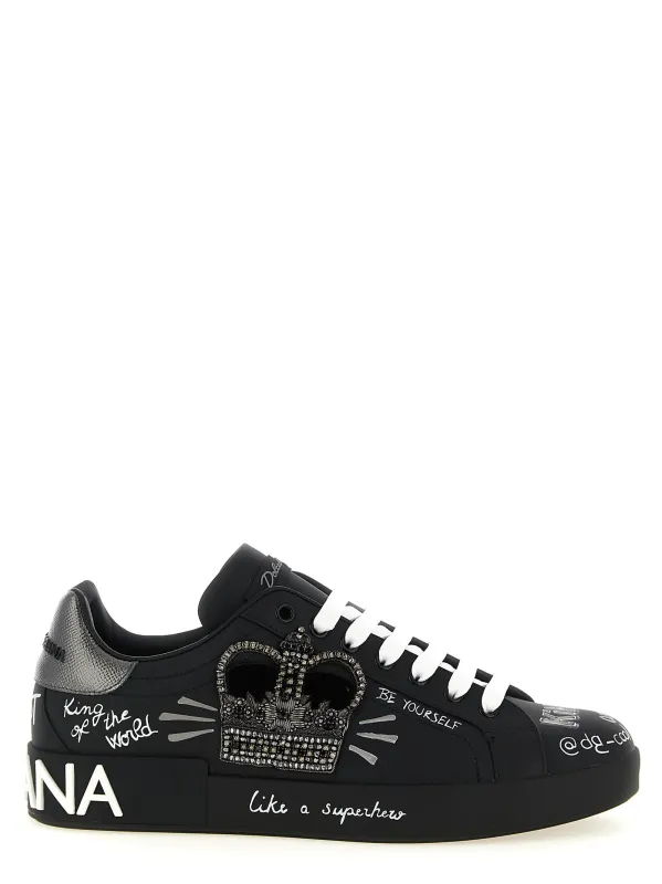 Portofino Sneakers Black made by Dolce & Gabanna