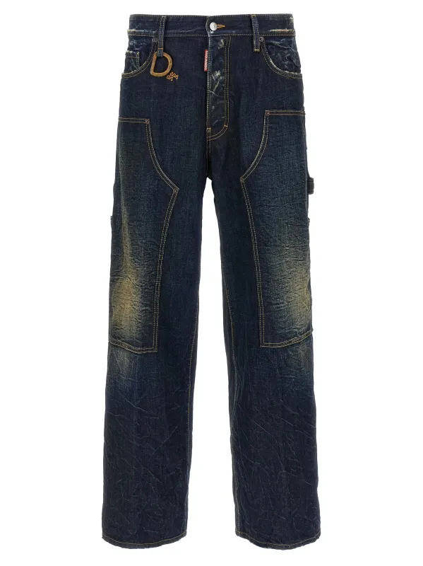 Loose Carpenter Jeans Blue made by DSQUARED2