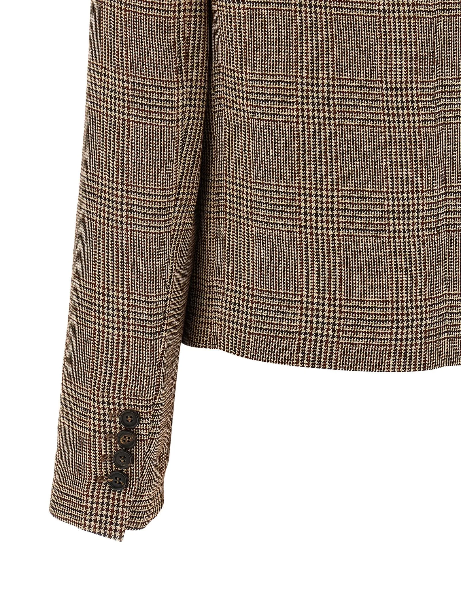 Prince Of Wales Jacket Puffer Jackets Brown sold by Wanan Luxury product image thumbnail 4