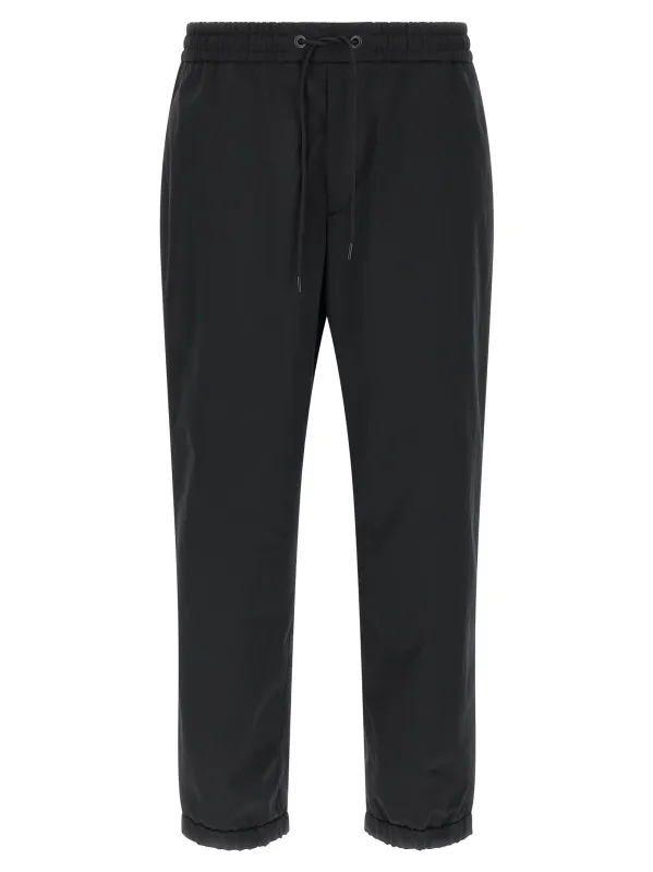 Grosgrain Tape Joggers Pants Black made by Moncler