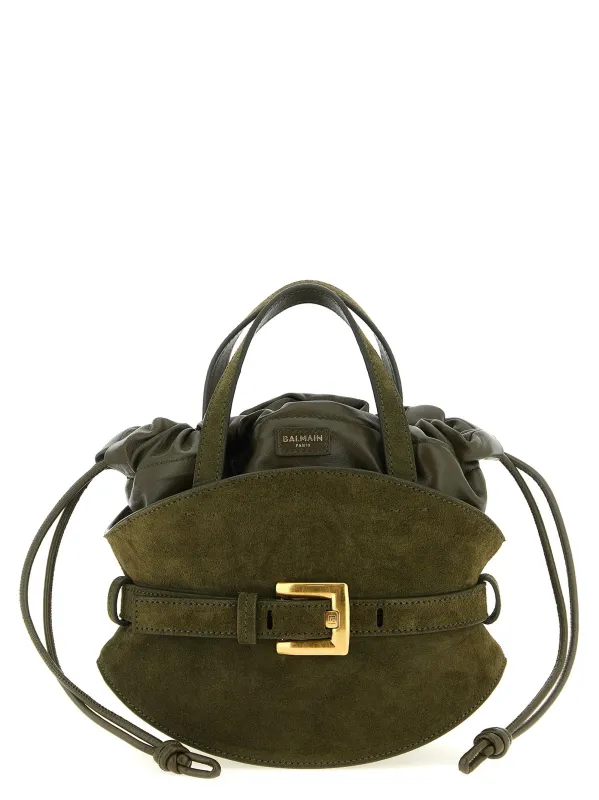 Shuffle Hand Bags Green made by Balmain