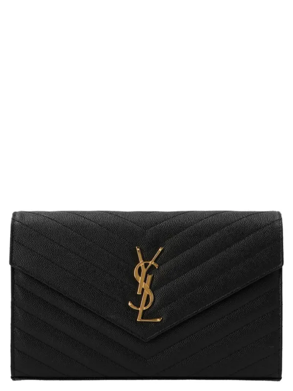 Monogram Crossbody Bags Black made by Yves Saint Laurent