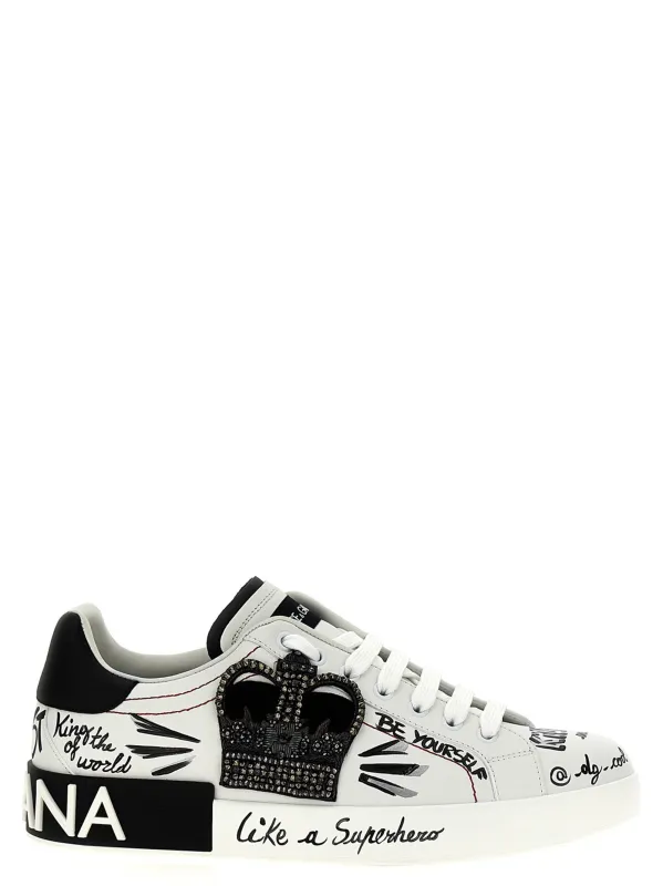Portofino Sneakers White/Black made by Dolce & Gabanna