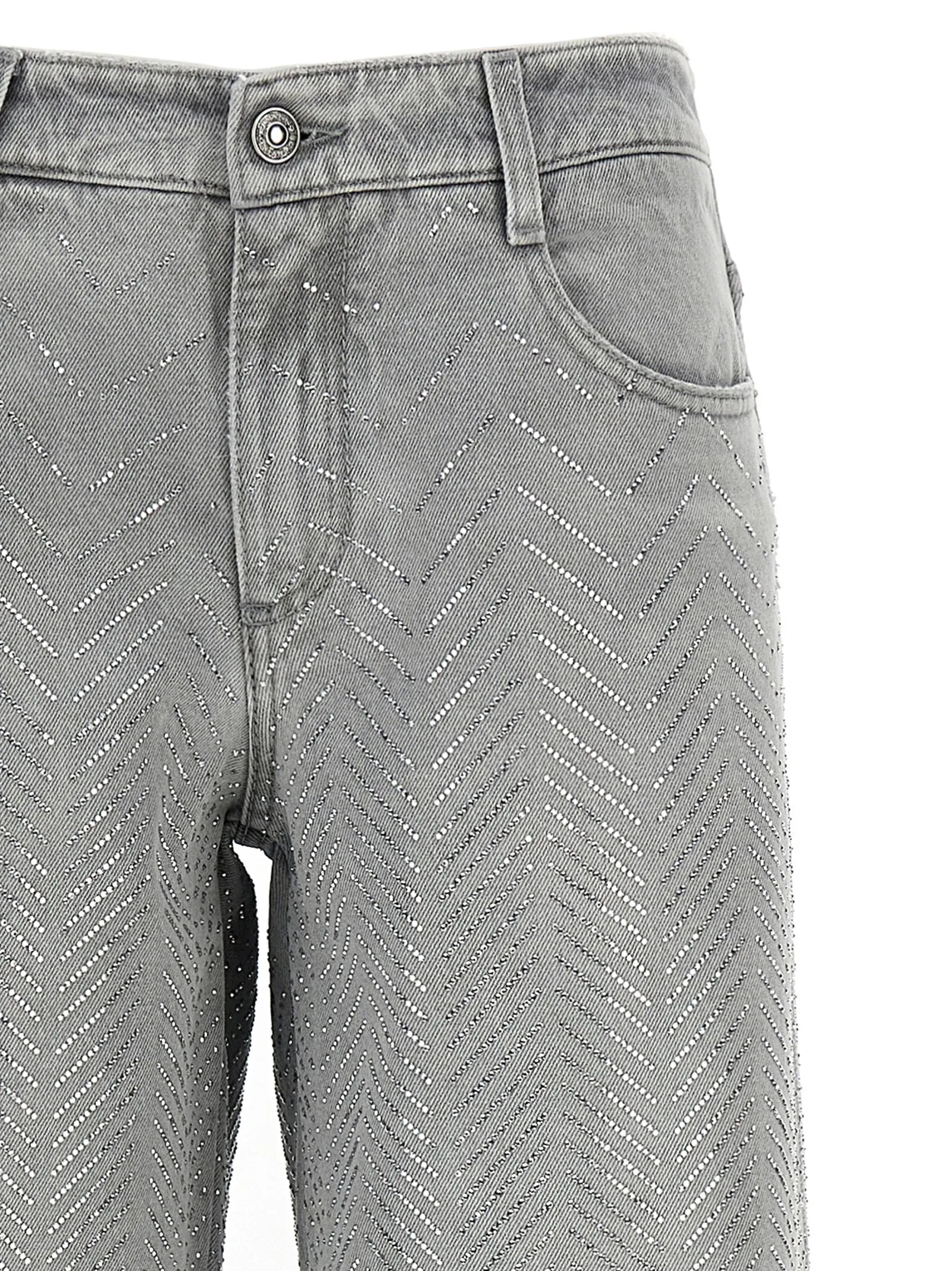 Rhinestone Jeans Gray sold by Wanan Luxury product image thumbnail 3