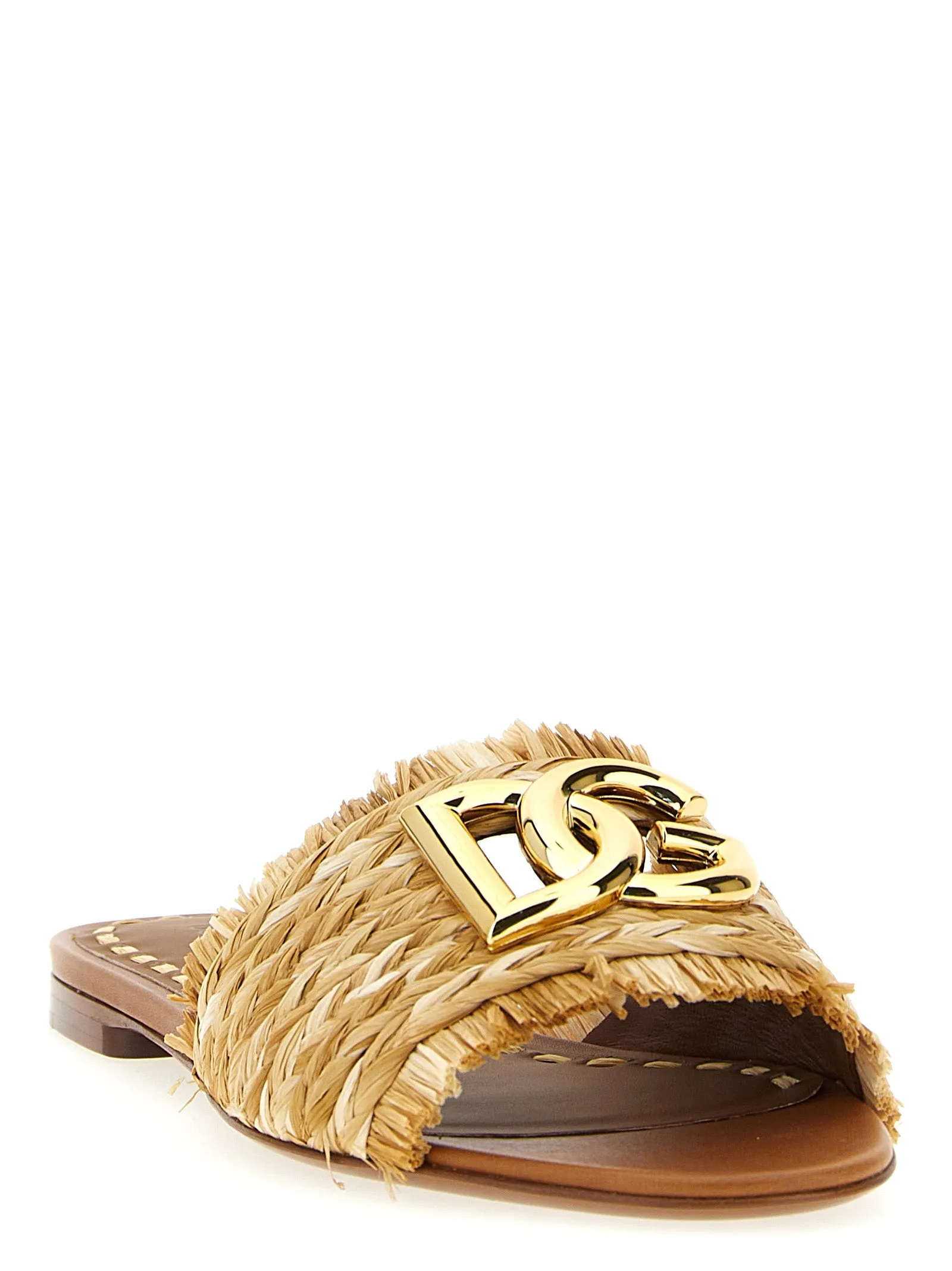 Raffia Braid Slides Sandals Brown sold by Wanan Luxury product image thumbnail 2