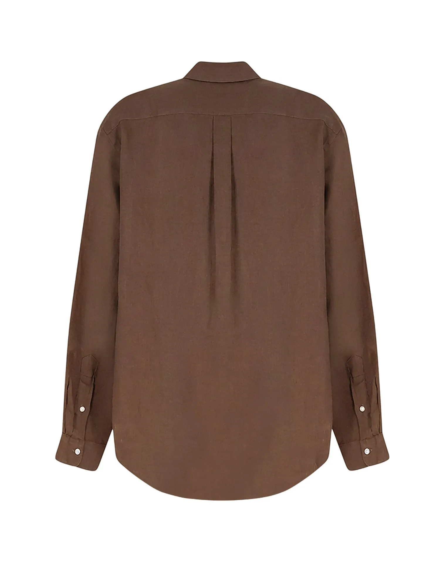 Linen Shirt With Logo Embroidery sold by Wanan Luxury product image thumbnail 2