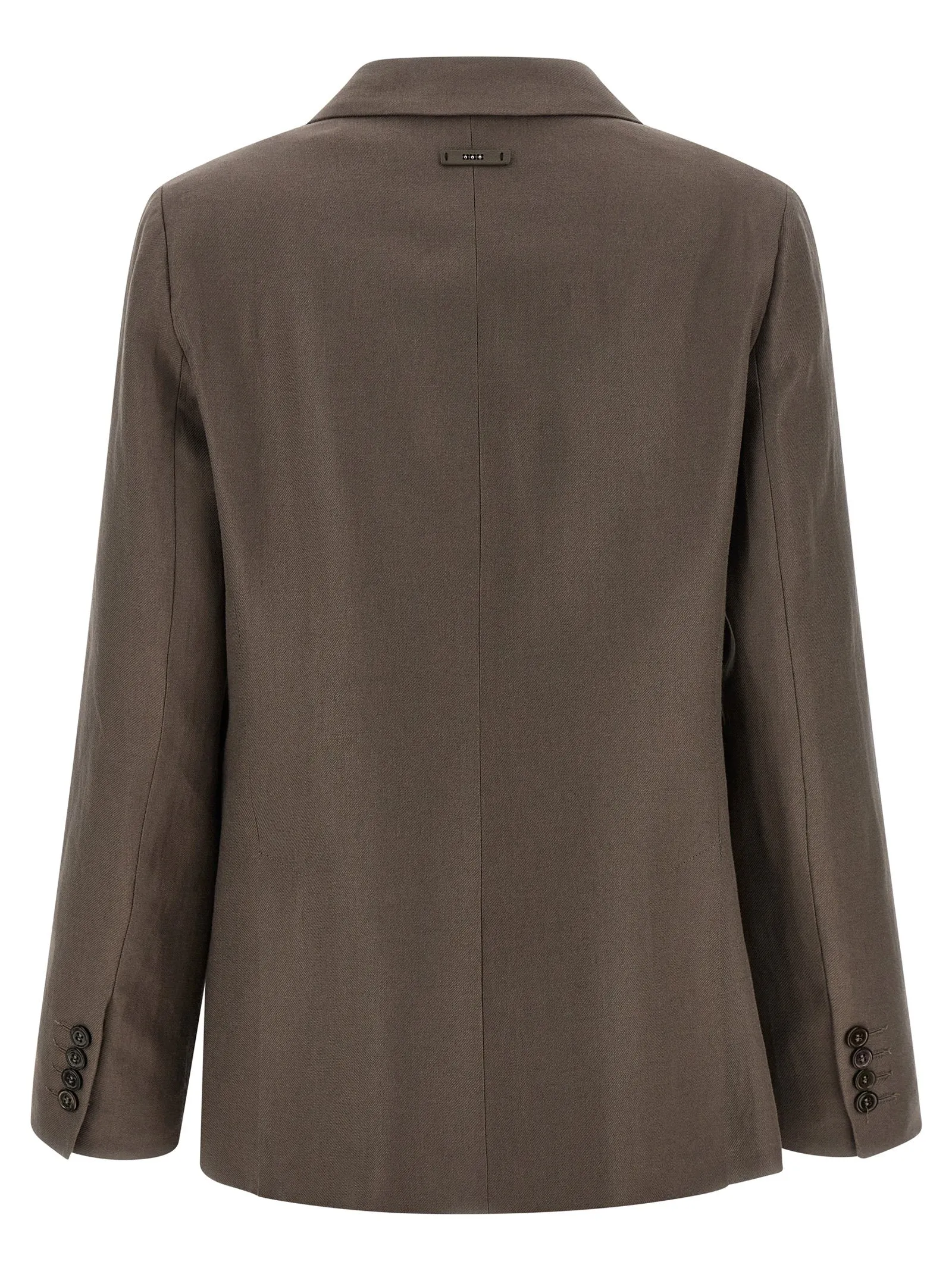 Satin Linen Blazer Blazers Brown sold by Wanan Luxury product image thumbnail 2