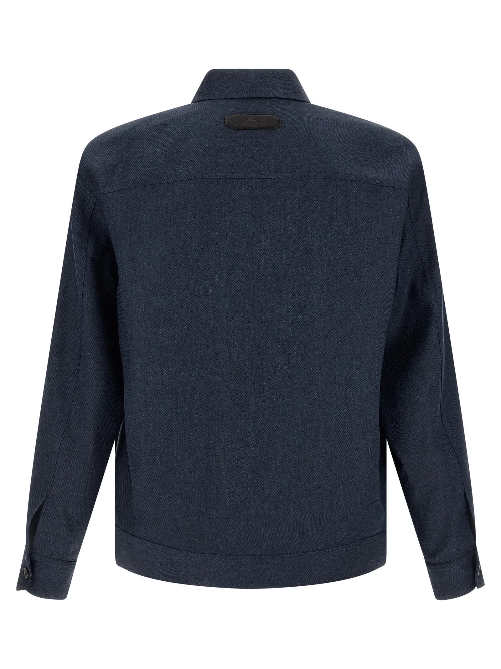 Linen Wool Blouson Puffer Jackets Blue sold by Wanan Luxury product image thumbnail 2