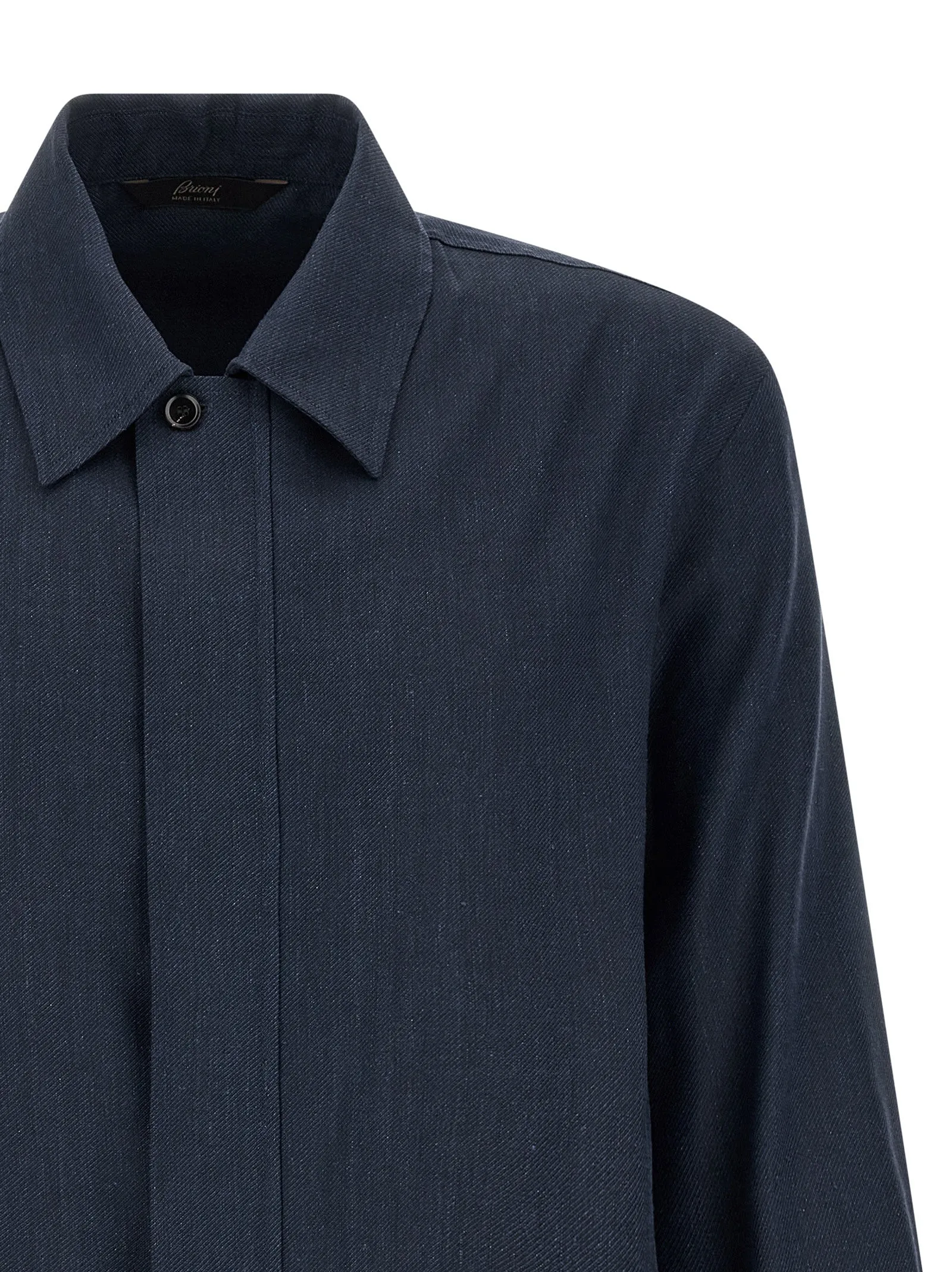 Linen Wool Blouson Puffer Jackets Blue sold by Wanan Luxury product image thumbnail 3