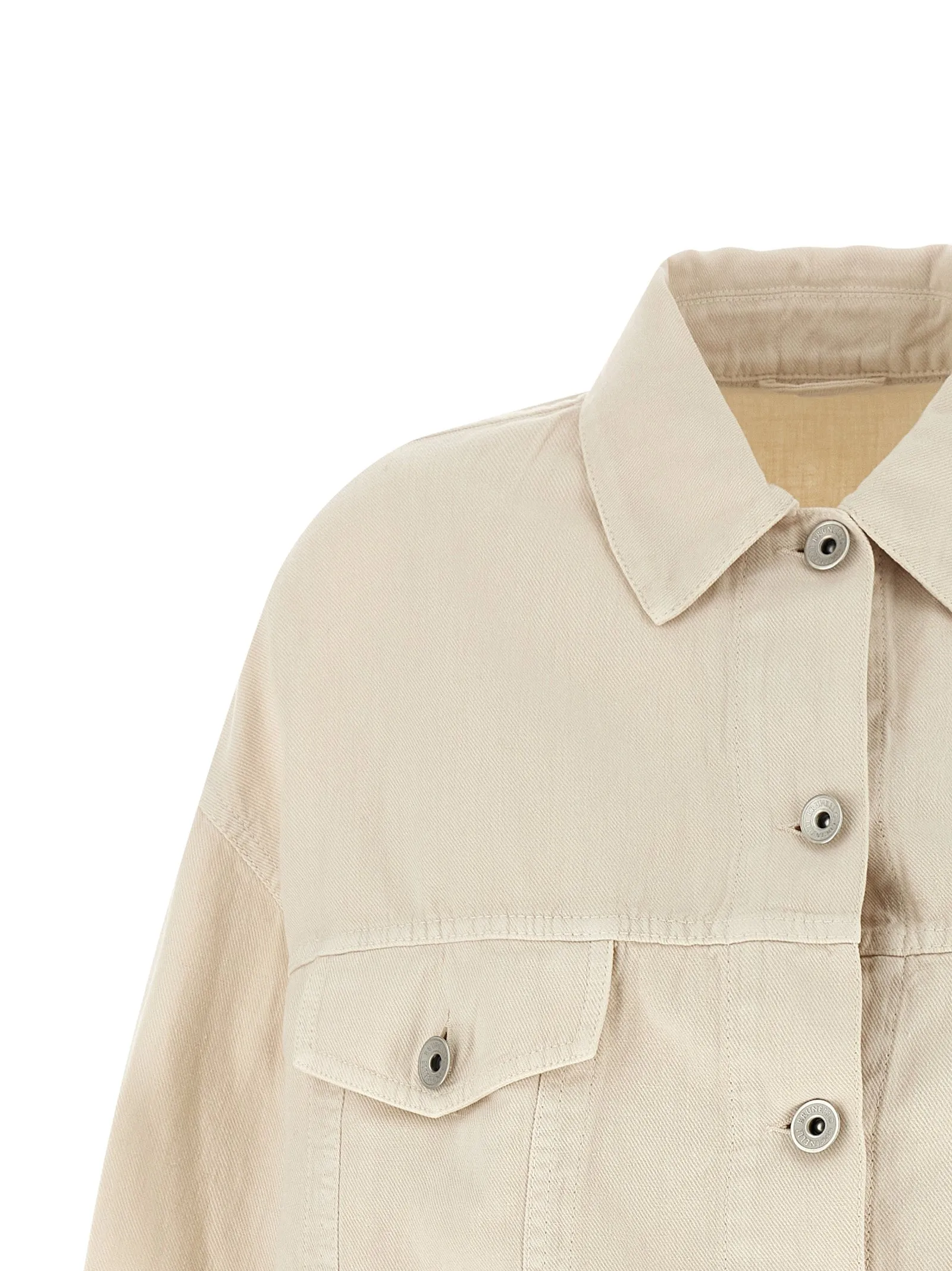 Linen Cotton Jacket Puffer Jackets Beige sold by Wanan Luxury product image thumbnail 3