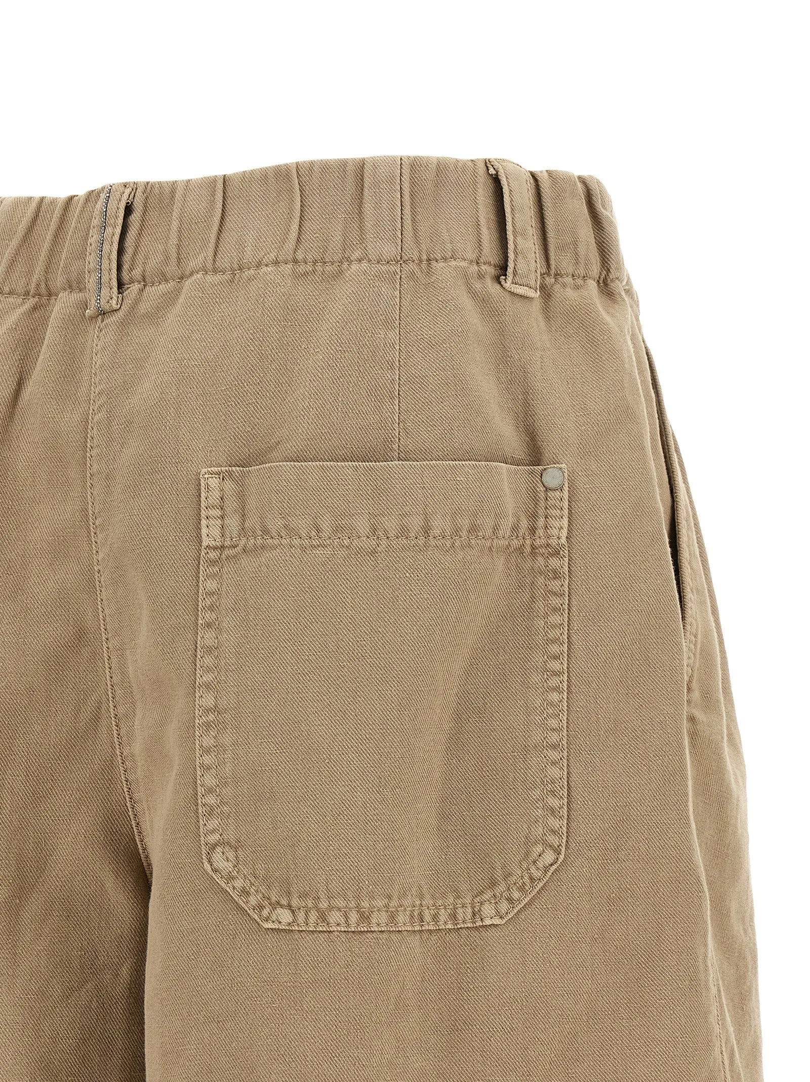 Baggy Bermuda And Short Beige sold by Wanan Luxury product image thumbnail 4