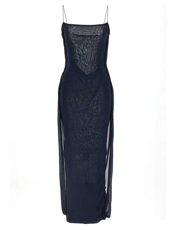 La Robe Maille Plumetis Dresses Blue made by Jacquemus