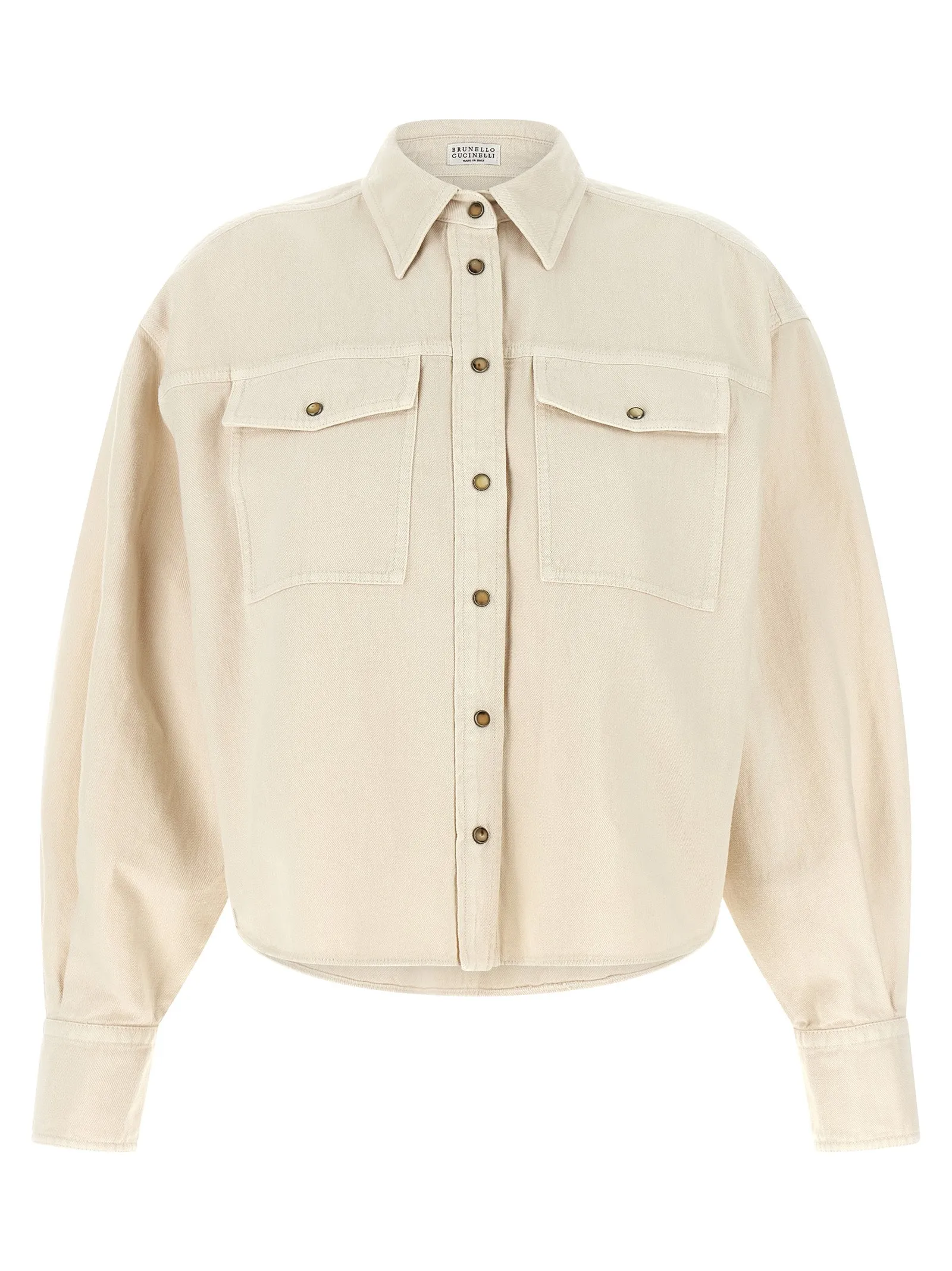 Linen Cotton Shirt Shirt And Blouse Beige sold by Wanan Luxury