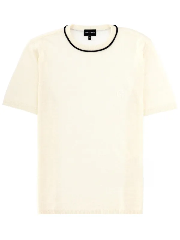 Linen And Silk T-Shirt made by Giorgio Armani