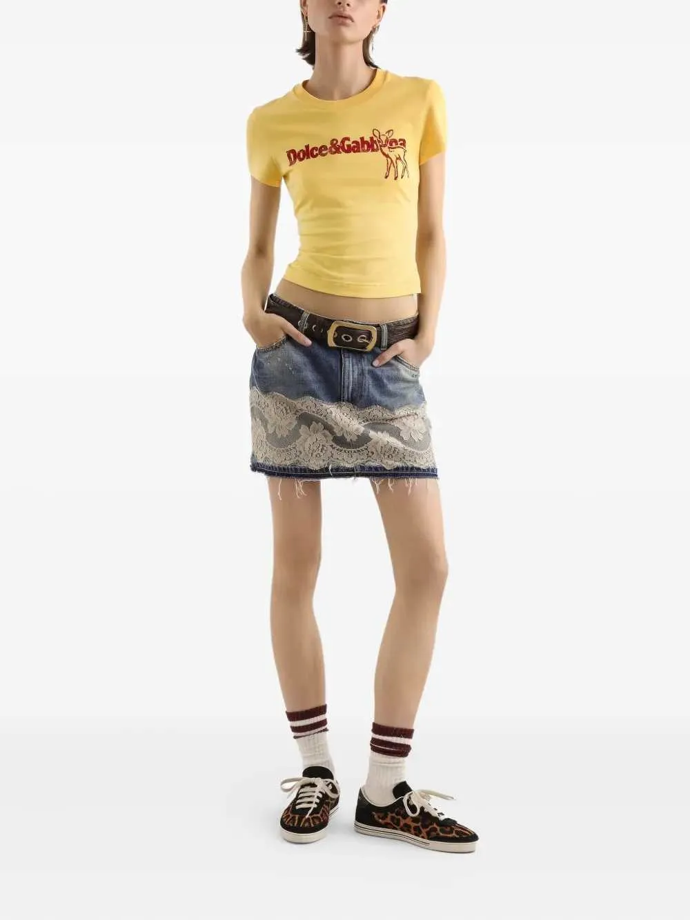Miniskirt With Lace Inserts sold by Wanan Luxury product image thumbnail 2