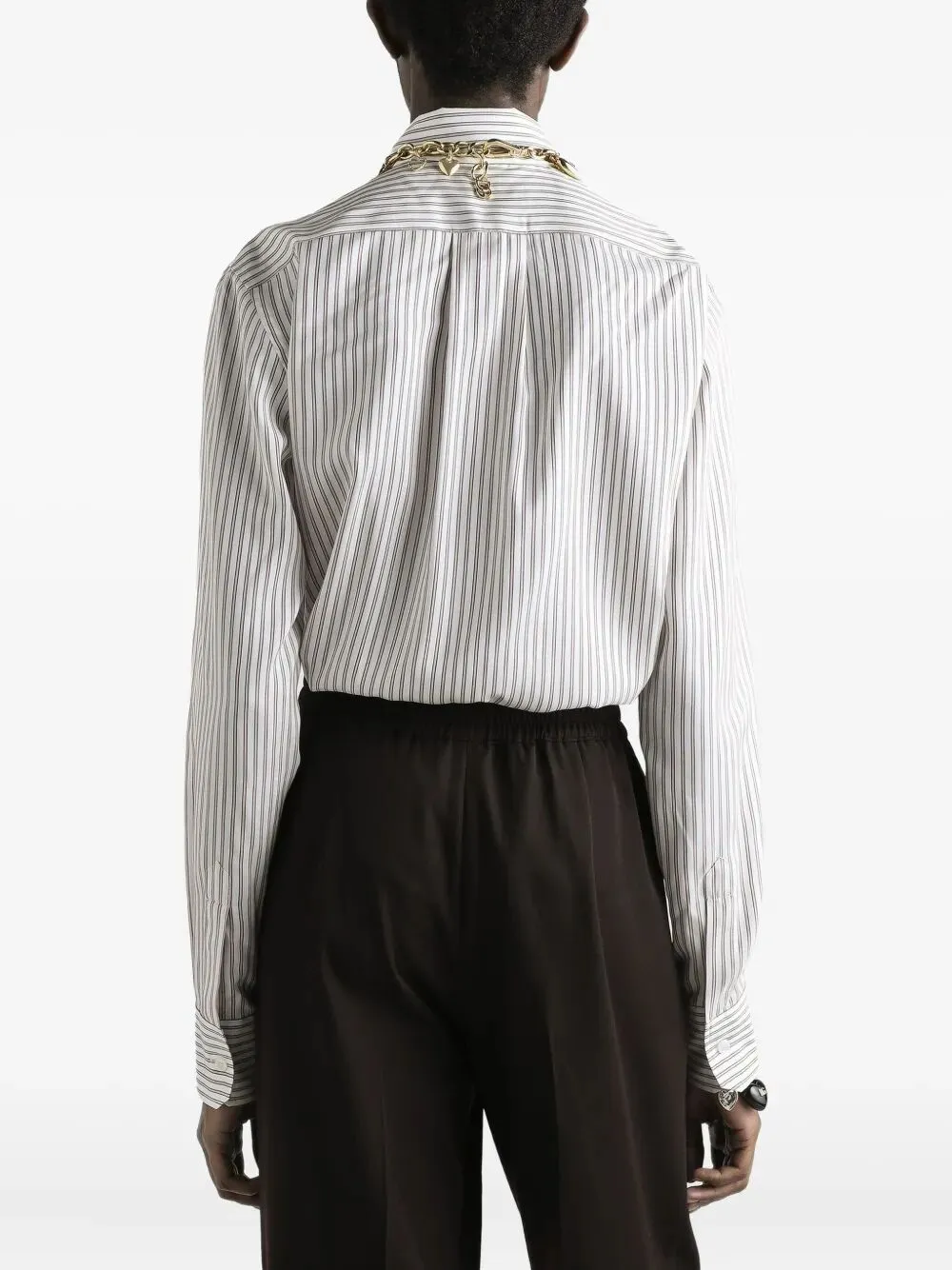 Silk Shirt With Striped Print sold by Wanan Luxury product image thumbnail 4