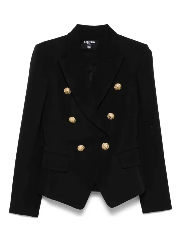 Double-Breasted Wool Jacket made by Balmain
