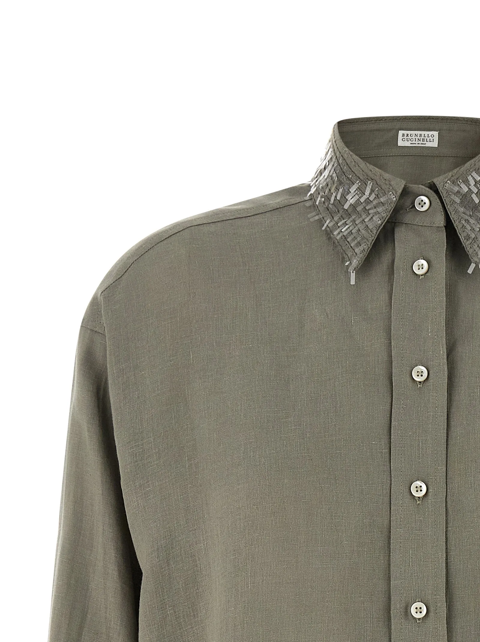 Sequin Collar Shirt Shirt And Blouse Green sold by Wanan Luxury product image thumbnail 3