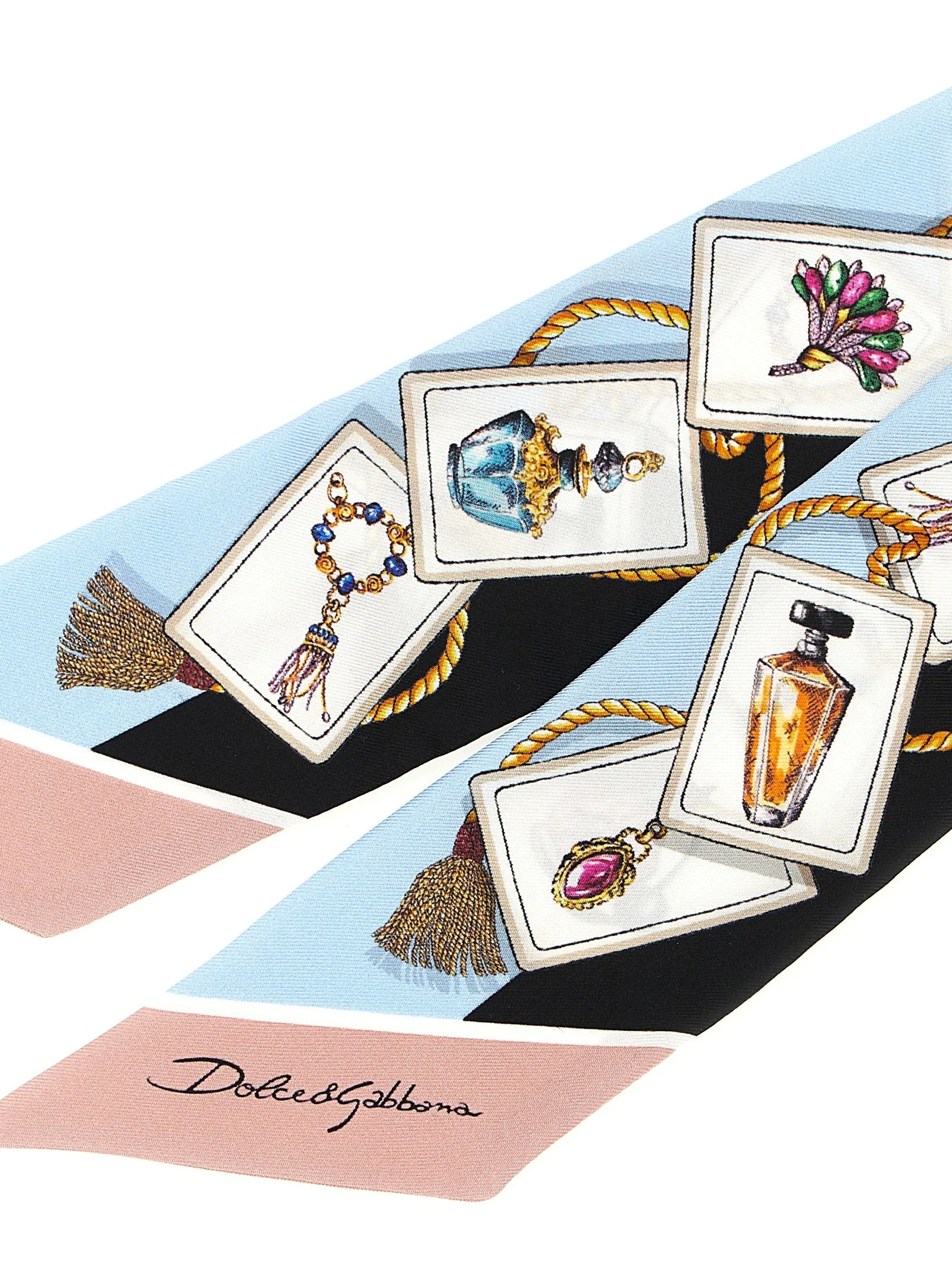 Silk Bandeau Scarves And Foulards Light Blue sold by Wanan Luxury product image thumbnail 3