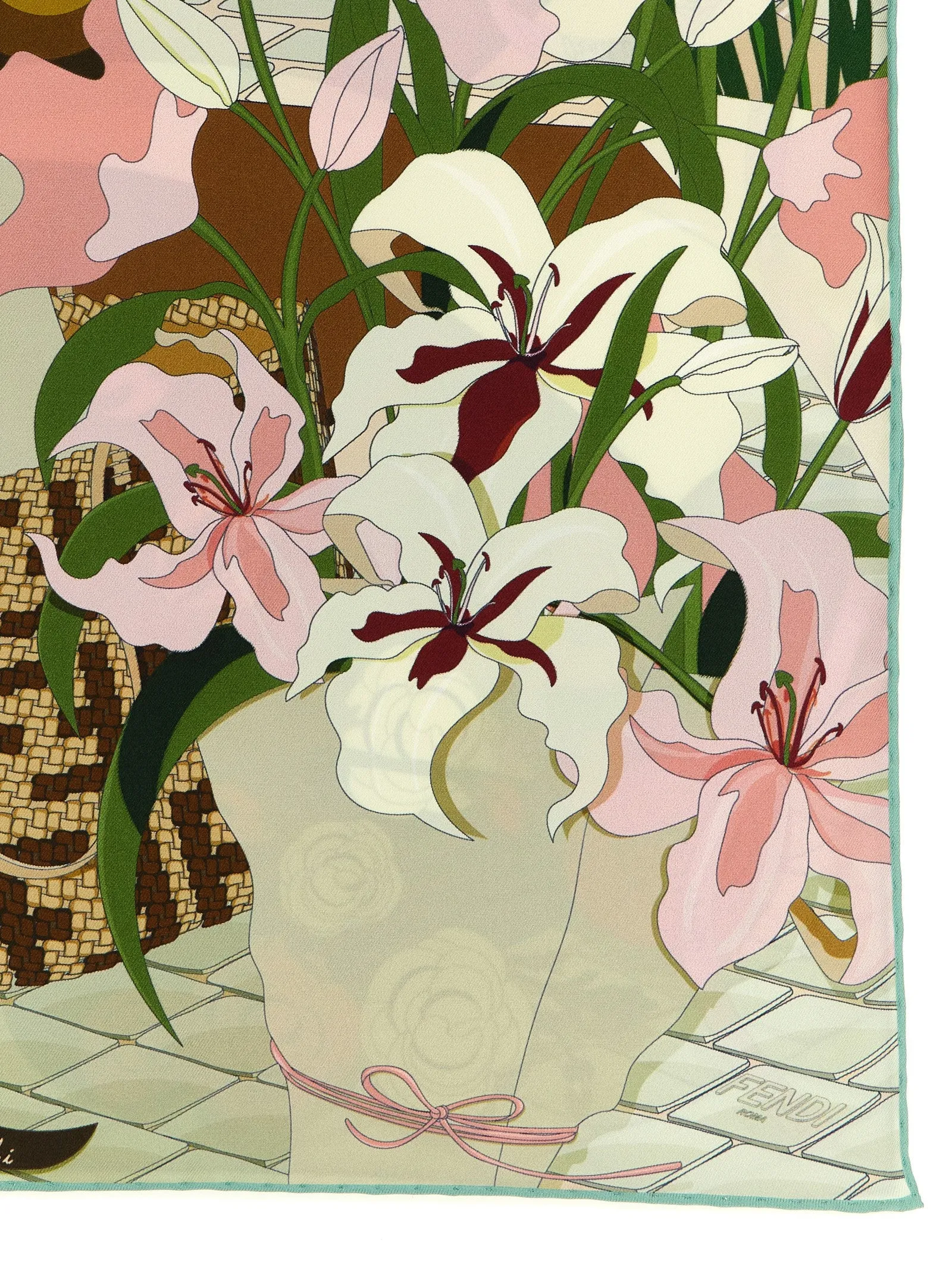 Fendi Florist Scarves And Foulards Multicolor sold by Wanan Luxury product image thumbnail 3
