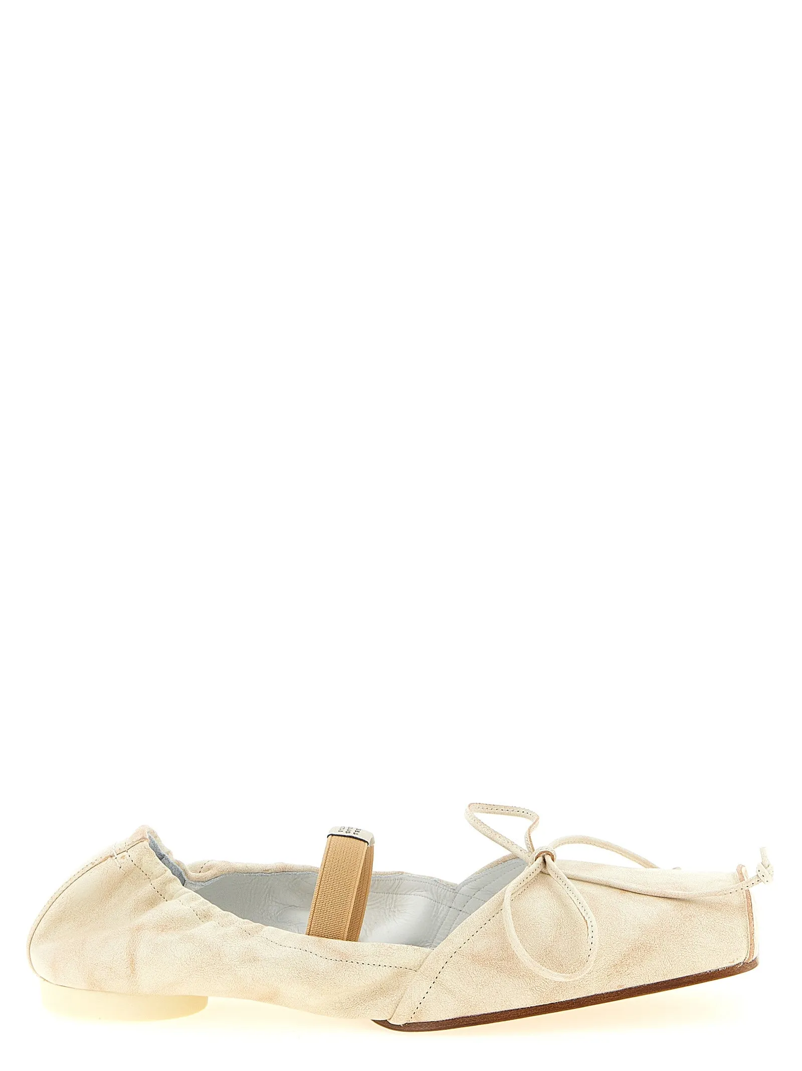 Square Toe Ballet Flats Flat Shoes Beige sold by Wanan Luxury