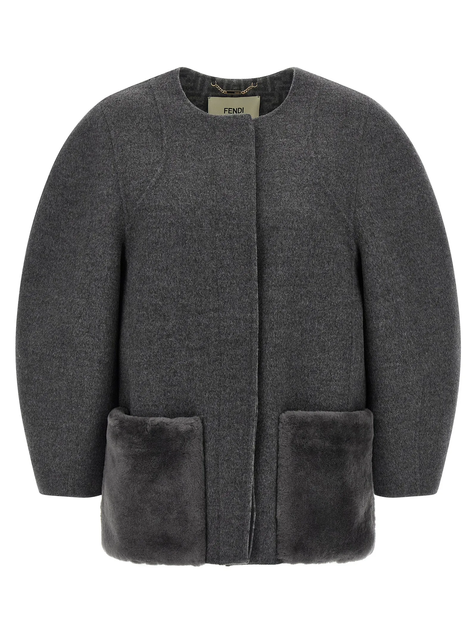 Blouson Cocoon Puffer Jackets Gray sold by Wanan Luxury