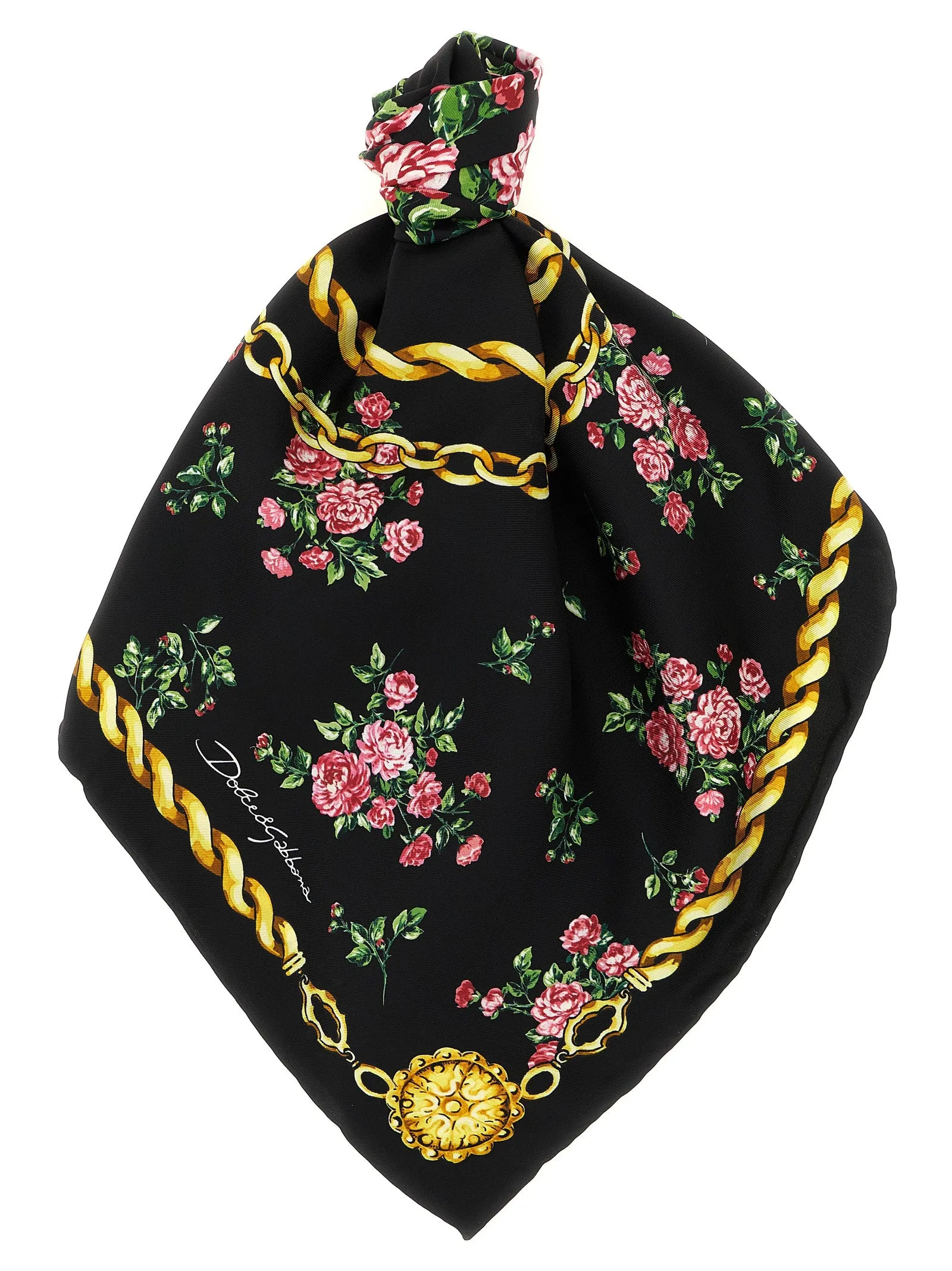 Mazzolini Di Rose Scarves And Foulards Black sold by Wanan Luxury