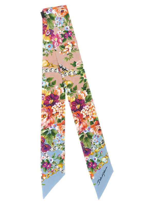 Mazzolini Di Fiori Scarves And Foulards Light Blue sold by Wanan Luxury