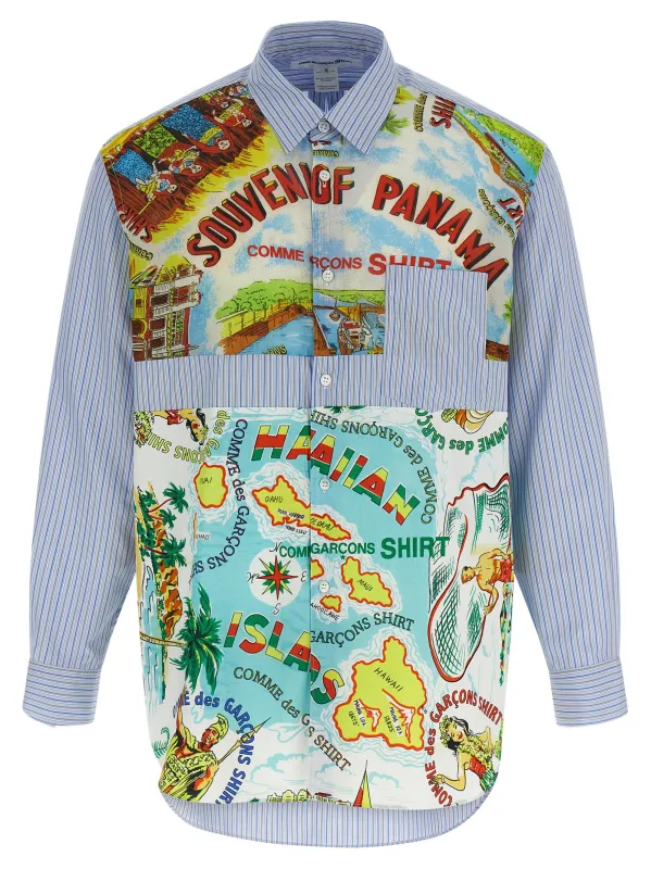 Patterned Inserts Shirt Shirt And Blouse Multicolor made by Comme des Garcons