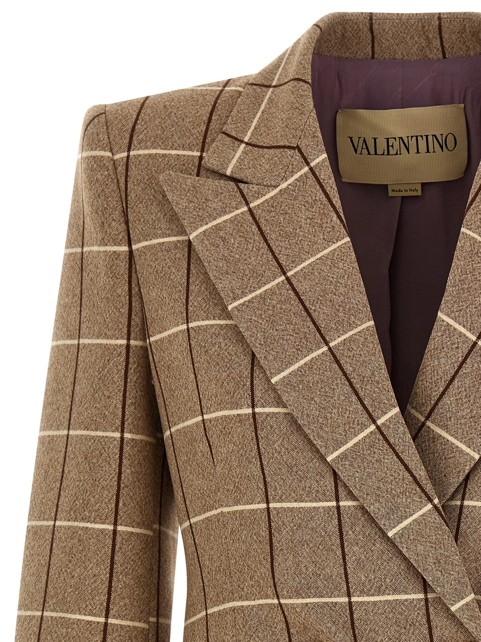 Valentino Garavani Double-Breasted Blazer Blazers Beige sold by Wanan Luxury product image thumbnail 3