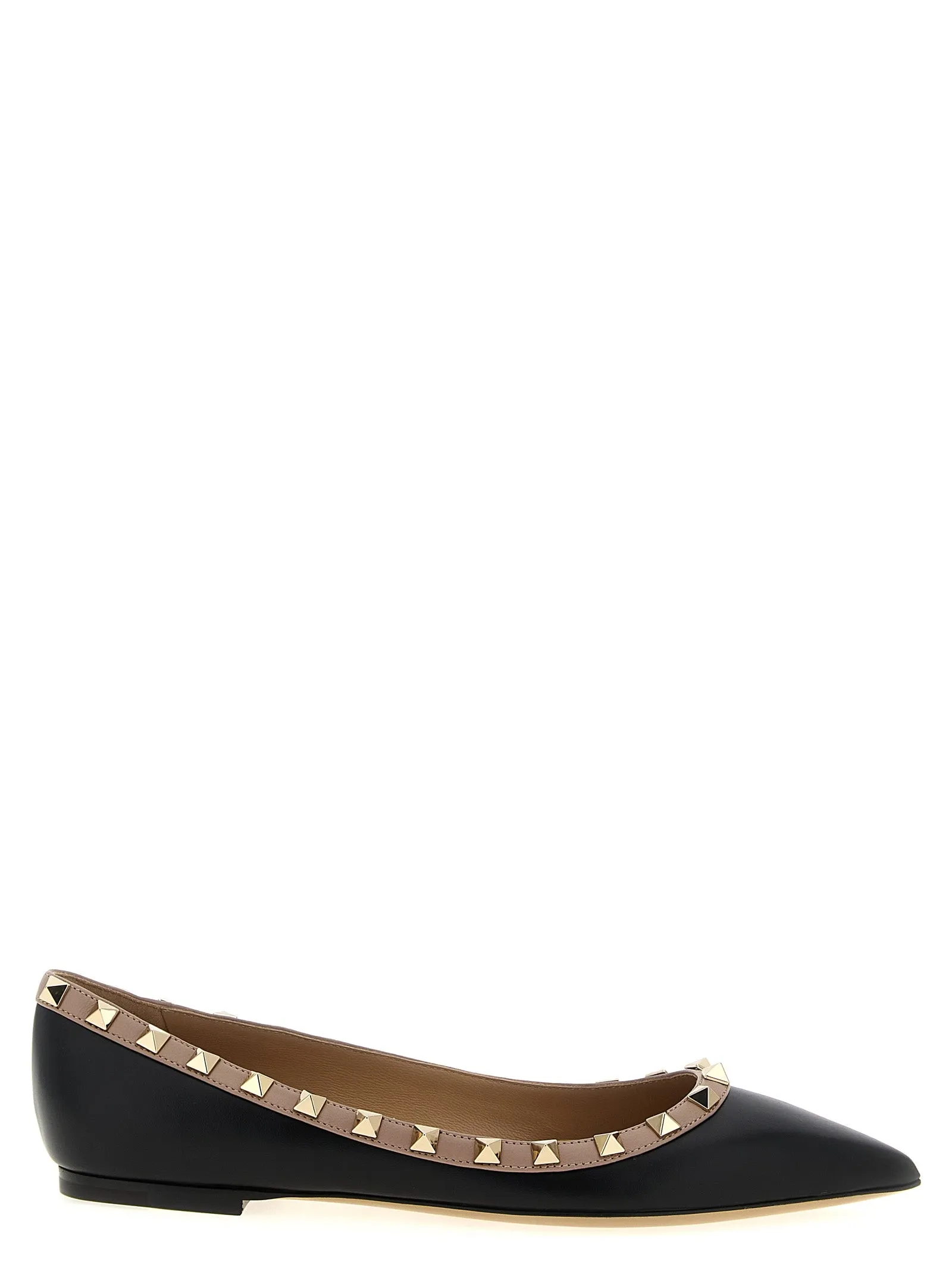 Rockstud Flat Shoes Black sold by Wanan Luxury