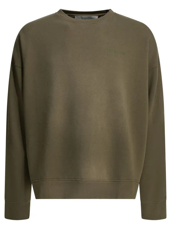 Crewneck Sweatshirt With Logo Sweatshirts Green sold by Wanan Luxury