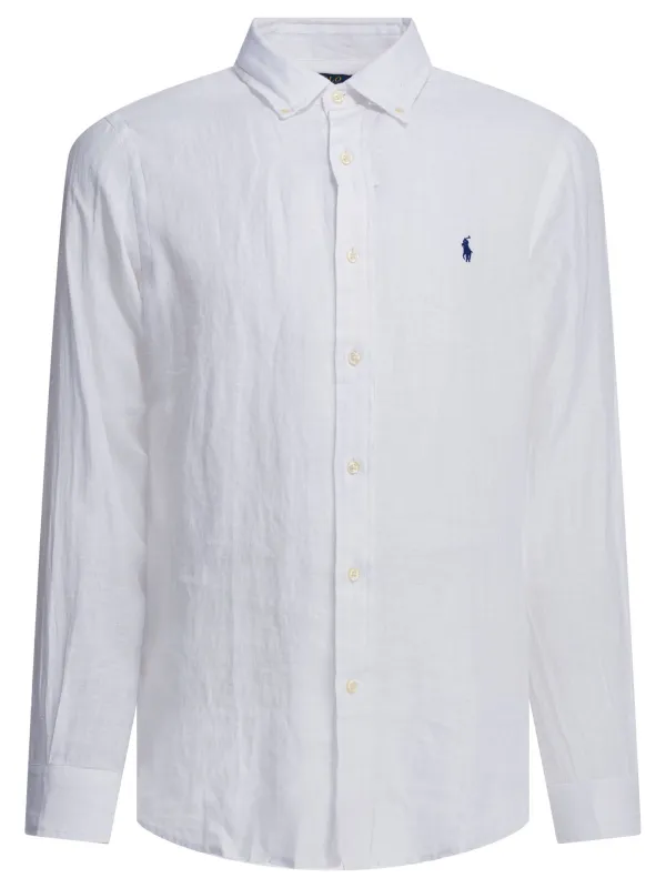 Casual Shirt With Logo Shirts White made by Polo by Ralph Lauren