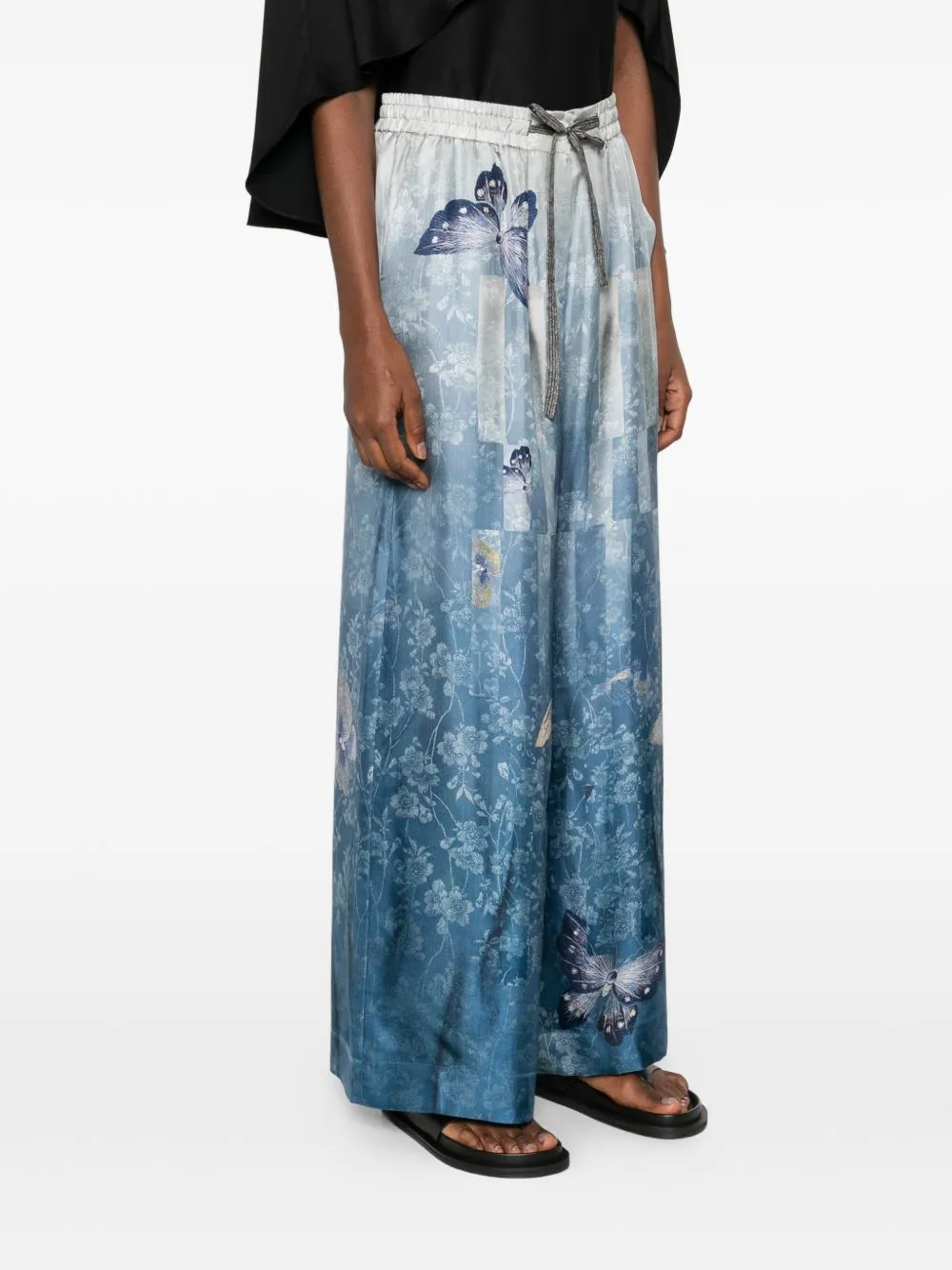 Printed Silk Trousers sold by Wanan Luxury product image thumbnail 4